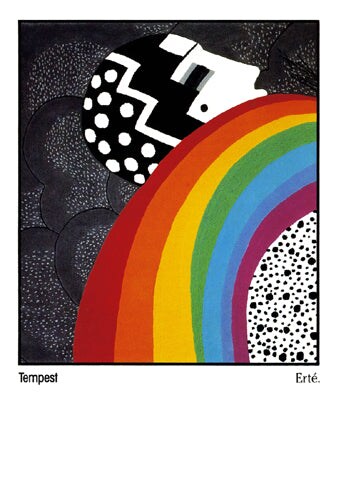 Tempest by Ert&#xE9; - Romain de Tirtoff Wall Art D&#xE9;cor 7 &#xBC; x 5 1/8 Art Print