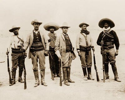 General Emilio Campa and Staff, Mexican Revolution, 1912 by McMahan Photo Archive Wall Art D&#xE9;cor 8 x 10 Art Print