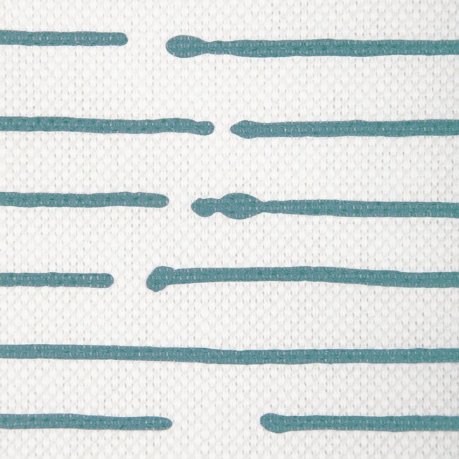 1 Yard Ink Stripe Denim Oyster Linen Fabric with Painterly Linear Print for Decor