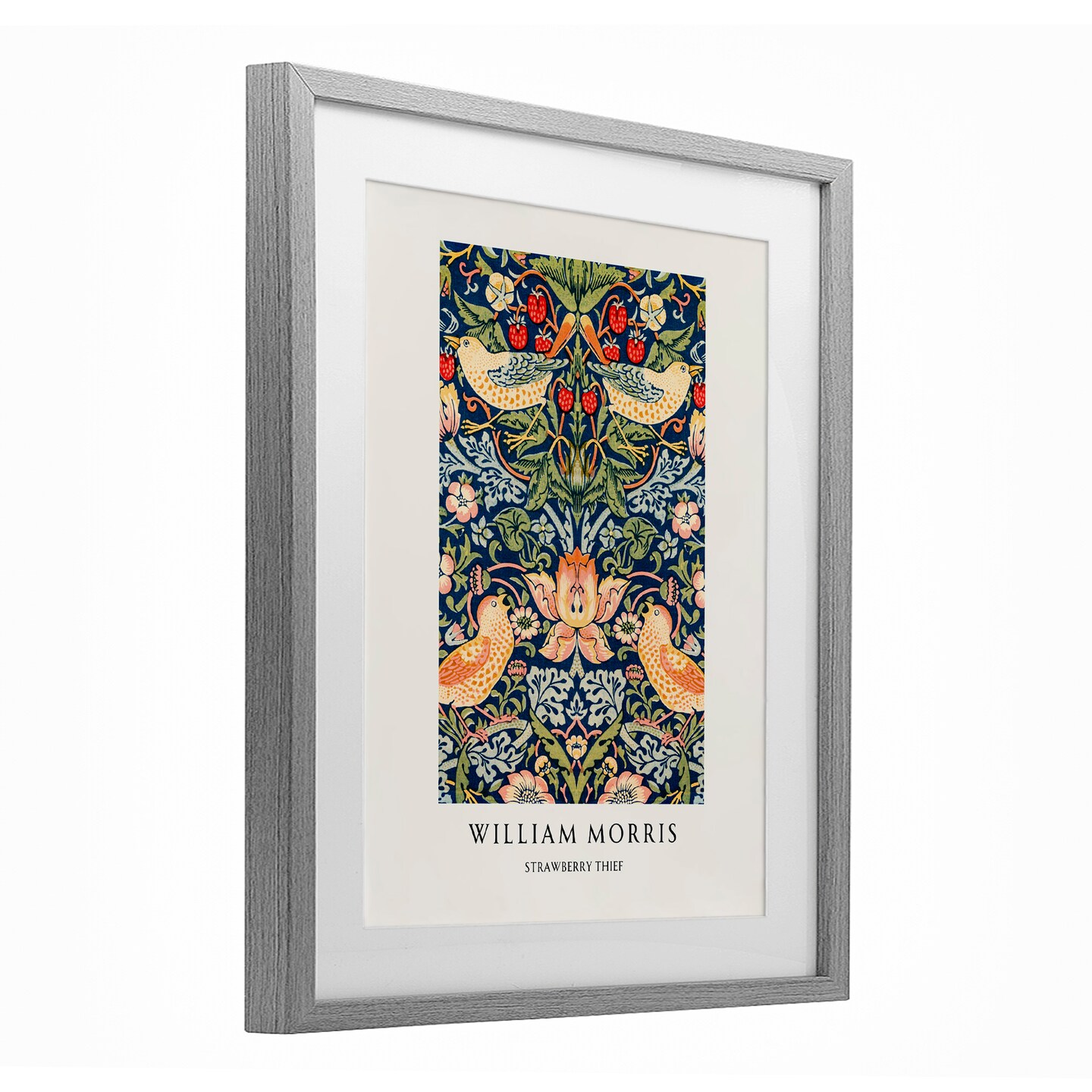 Stupell Industries William Morris Strawberry Thief Black Framed Print Under Glass, design by Vintage Hustle