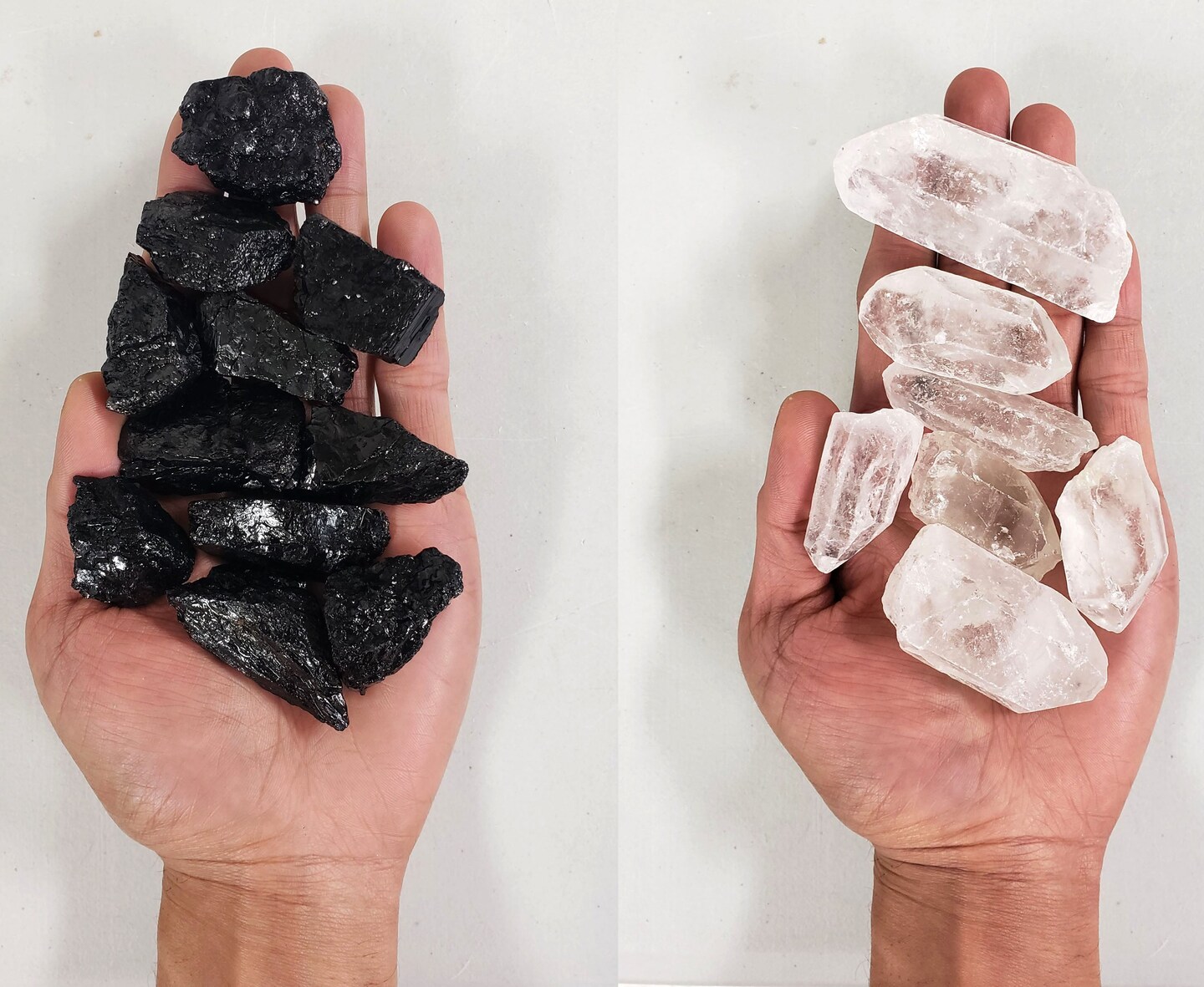 Black Tourmaline &#x26; Quartz Crystal Combo