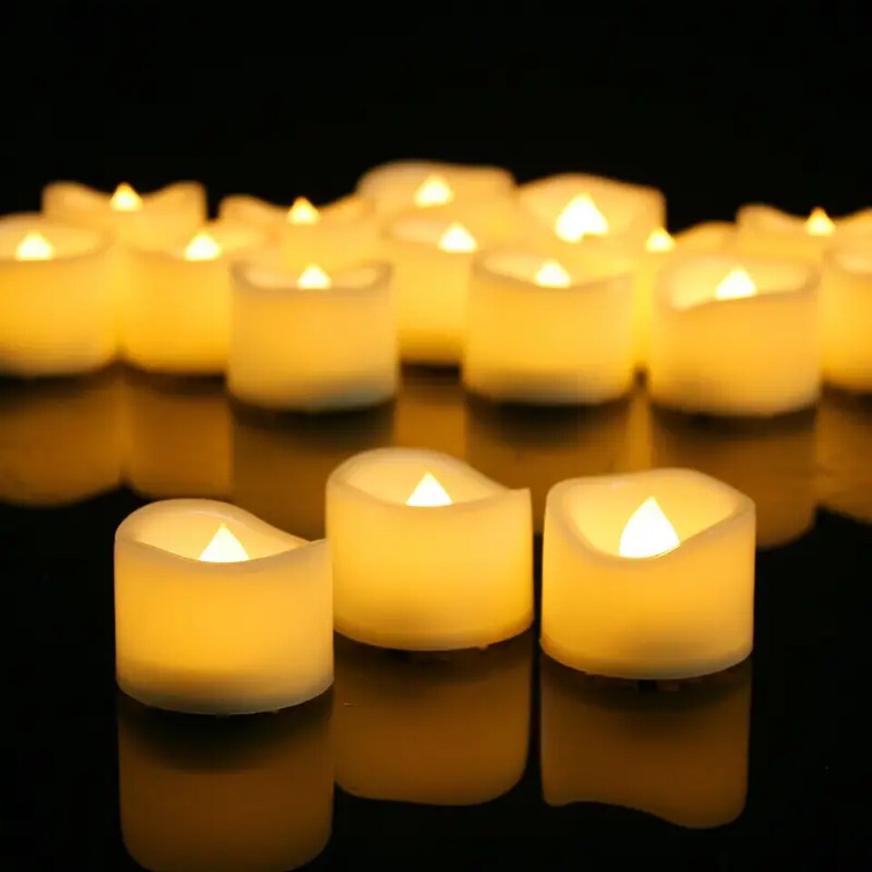 Battery-Operated Flickering Candles, 2-Pack – Realistic LED Flameless Candles for Home Decor, Events & Crafts