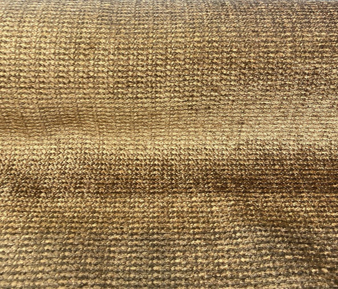 1 Yard Golden Brown Chenille Upholstery Fabric Soft Shiny Textured Durable 56 Inches Width