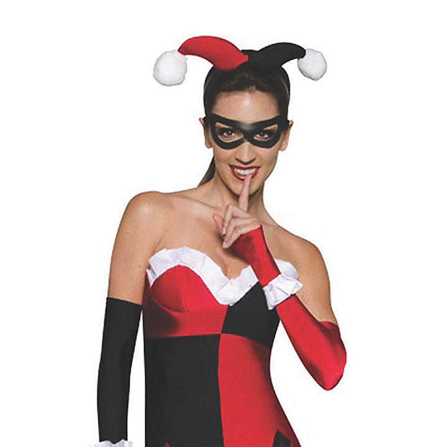 Womens Harley Quinn Costume Sexy Red And Black Minidress
