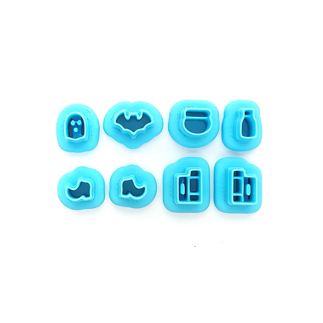 Tiny Halloween Clay Cutters for Stud Earrings, 8 pc, Adorabilities