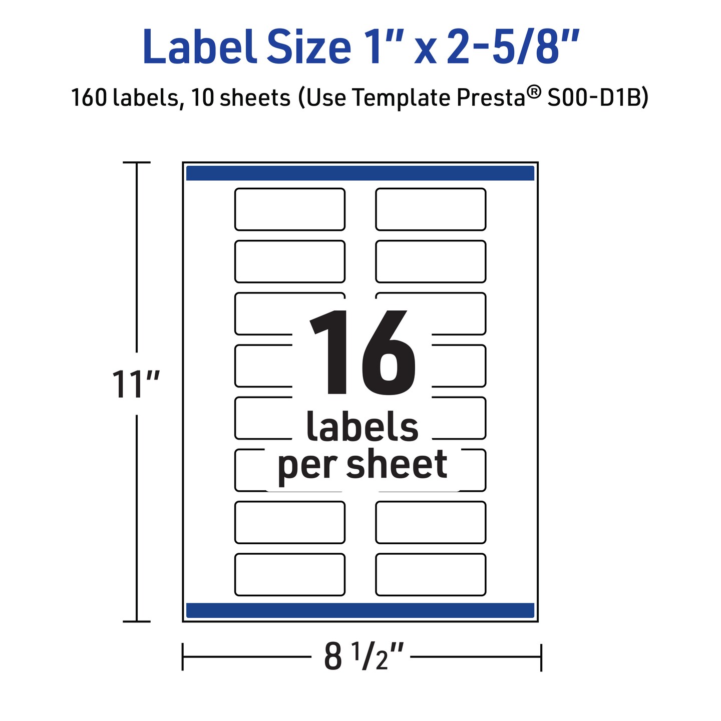 Avery Printable Rectangle Labels with Sure Feed Technology, Gold Border with Gold Dots Design, 1" x 2-5/8", Glossy White Permanent Labels, Laser/Inkjet, 160 Total, Great for Address Labels