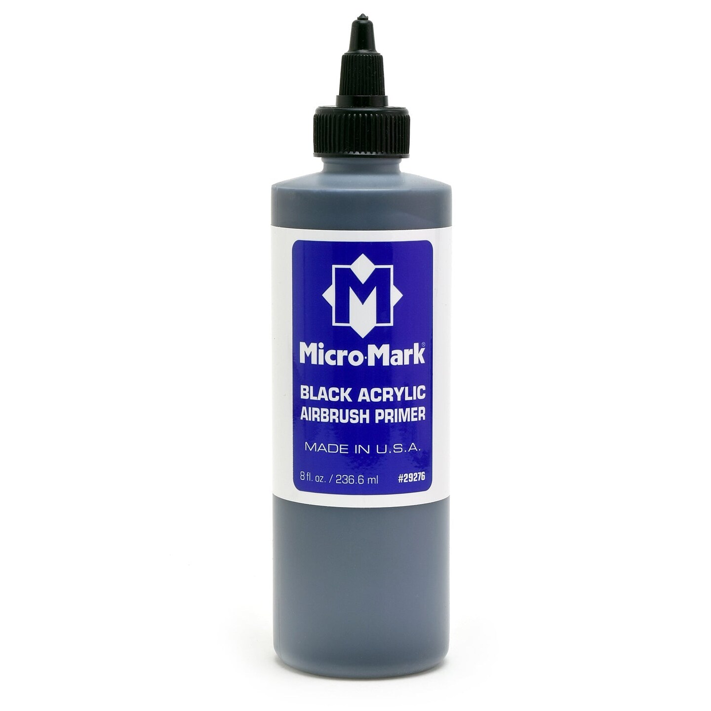 Micro-Mark Black Acrylic Airbrush Primer, 8oz