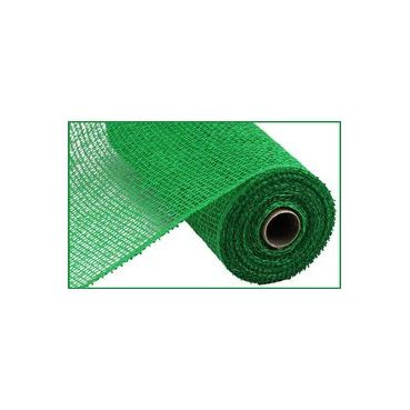 10&#x22; Poly Burlap Mesh Ribbon: Emerald Green