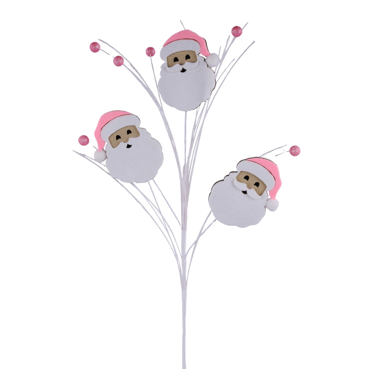 23&#x22; Felt Glitter Santa Face Spray: Pink
