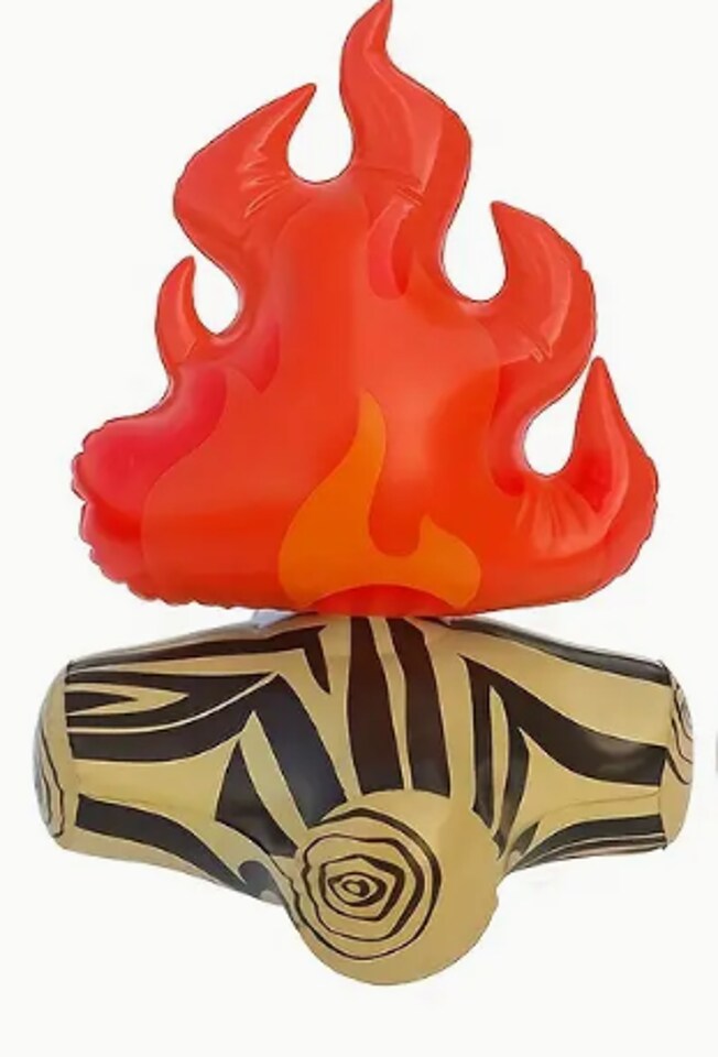 Inflatable Bonfire Decoration &#x2013; 13&#x22; H x 9.5&#x22; W Campfire Prop for Parties, Classrooms &#x26; Events