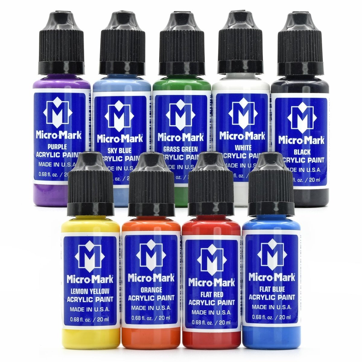 Micro-Mark Primary Colors Acrylic Paint Set
