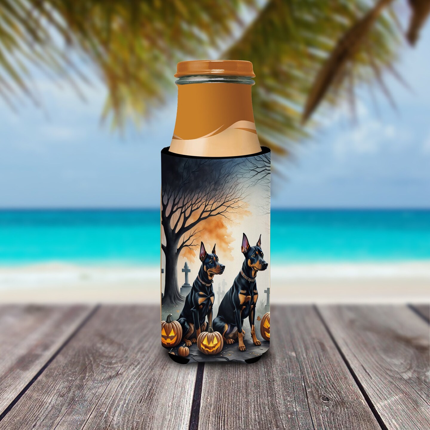 Edge Collections - Black - Halloween Art Can Hugger for Slim Refreshments - 1 Piece