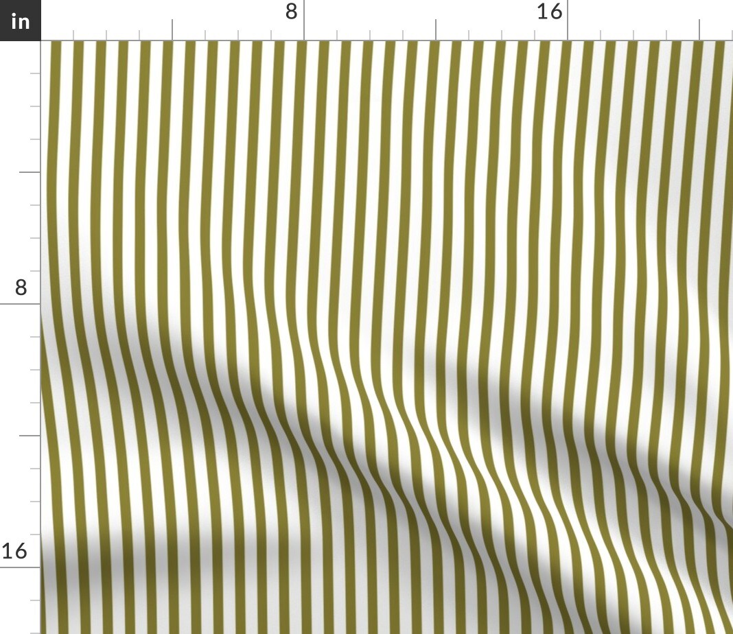Traditional Classic Stripes Green Preppy Grandmillennial Small Stripe Minimalist Custom Printed Fabric by Spoonflower Various Fabrics by the Yard or Fat Quarter 17611331