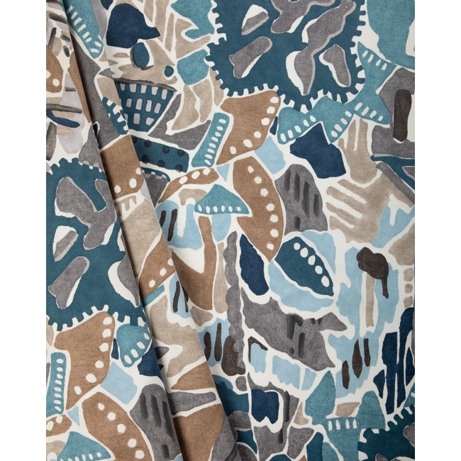 1 Yard Abstract Cotton Linen Fabric for Multipurpose Home Decor Interiors