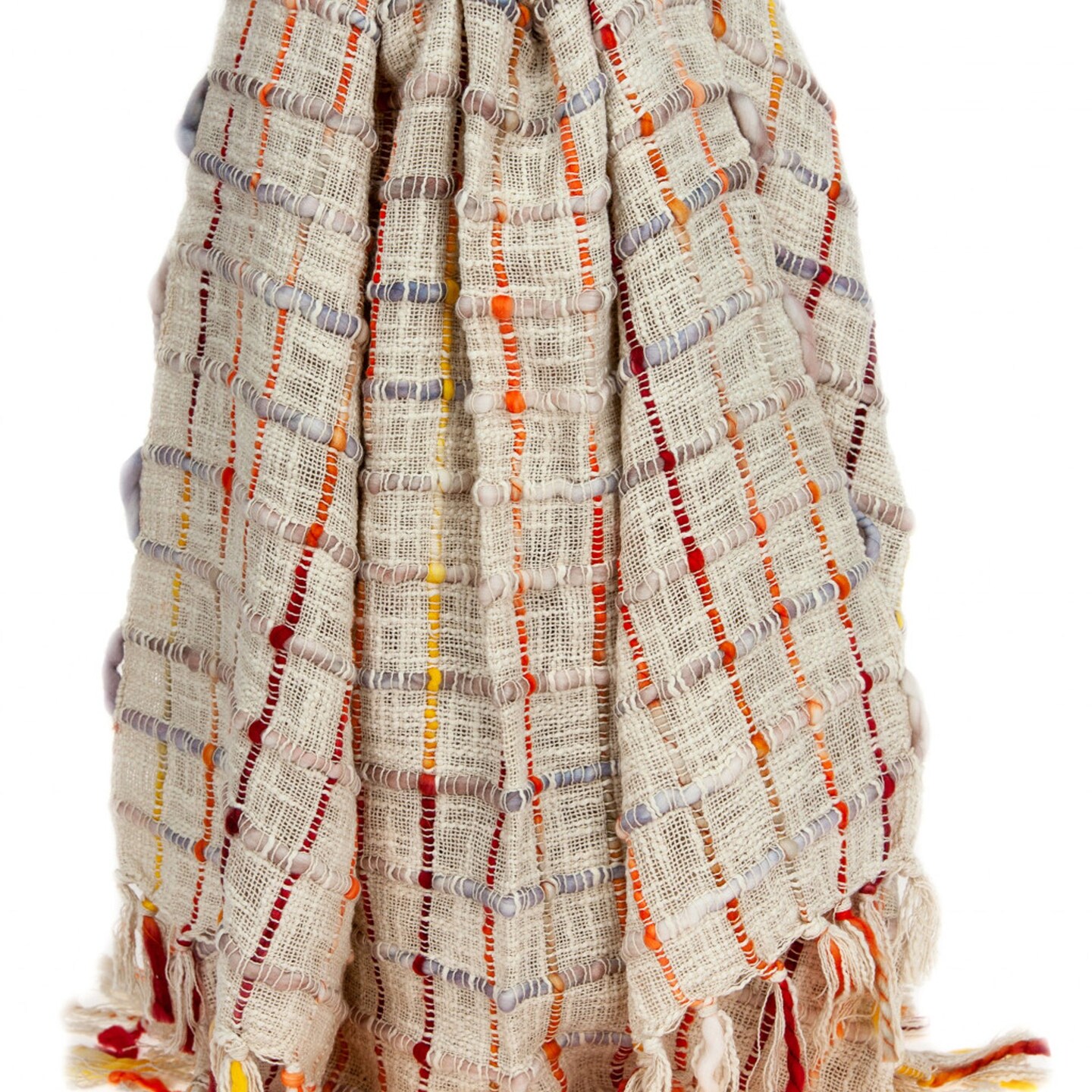 Edge Collections - Multicolor - Vibrant Textured Woven Throw for Cozy Decor - 1 Piece