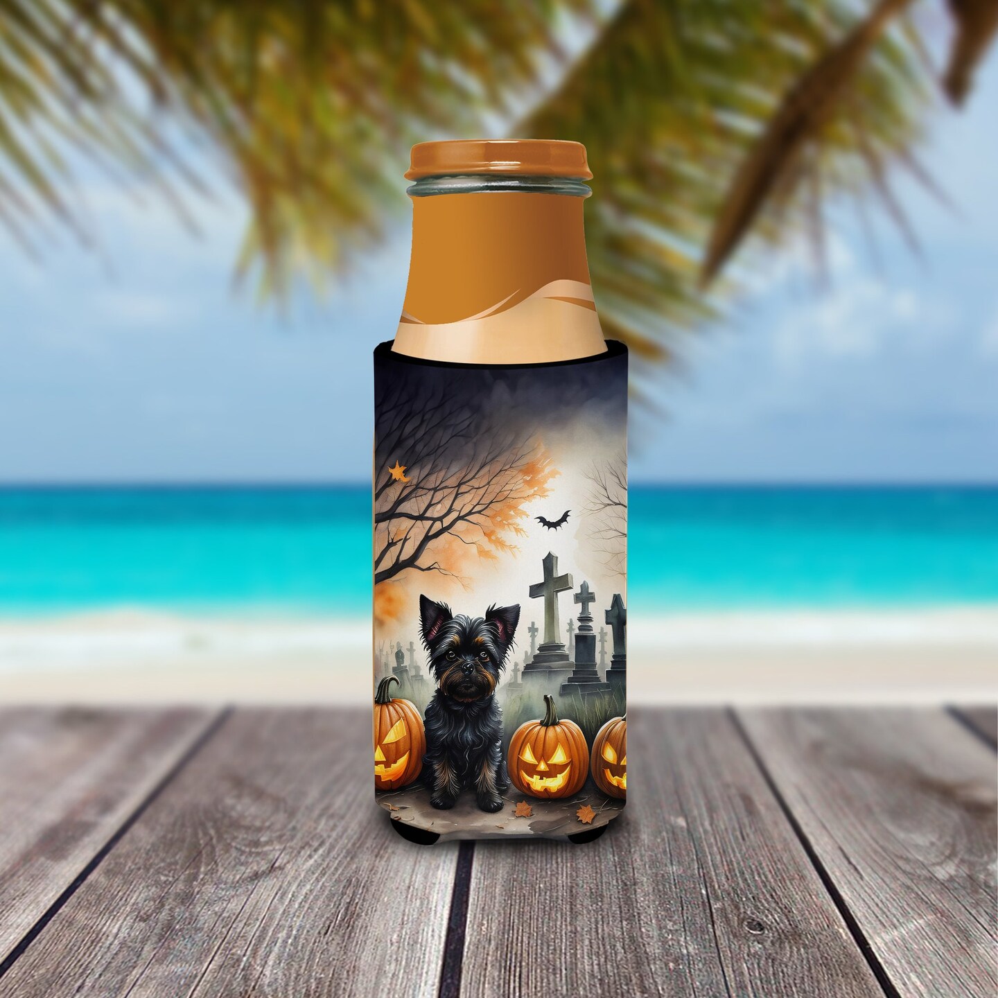 Edge Collections - Multicolor - Halloween Art Can Hugger for Slim Beverages - 1 Piece