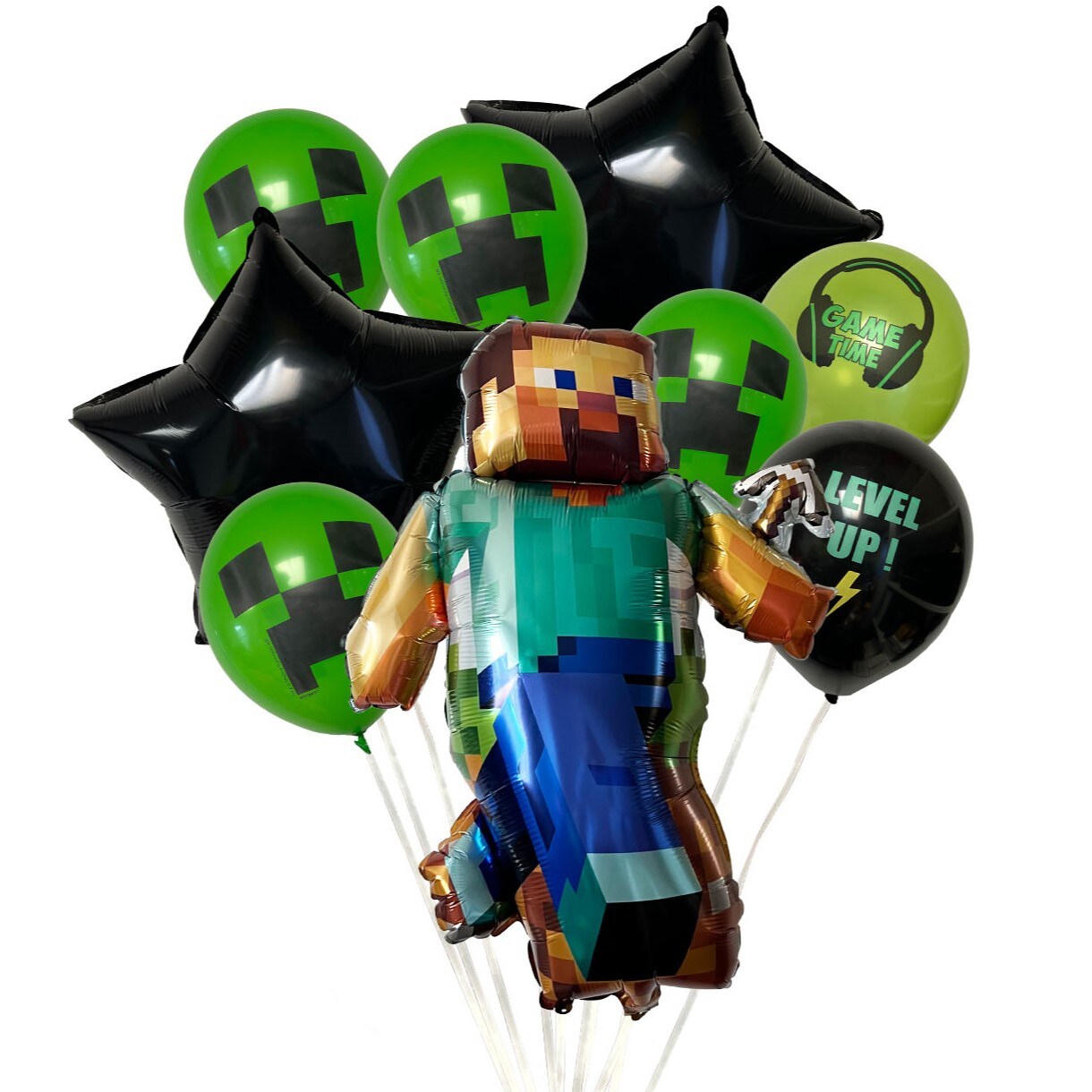 Minecraft 9 Piece Balloon Bouquet