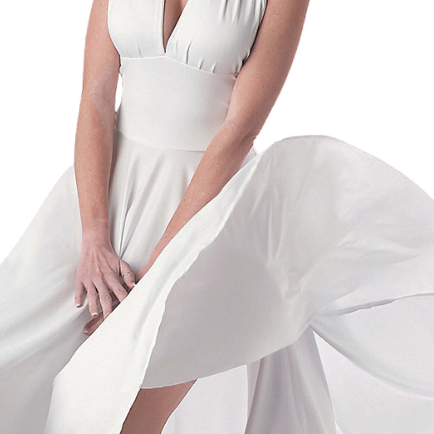 Sexy Screen Goddess Costume Women Large White Marilyn Monroe Dress