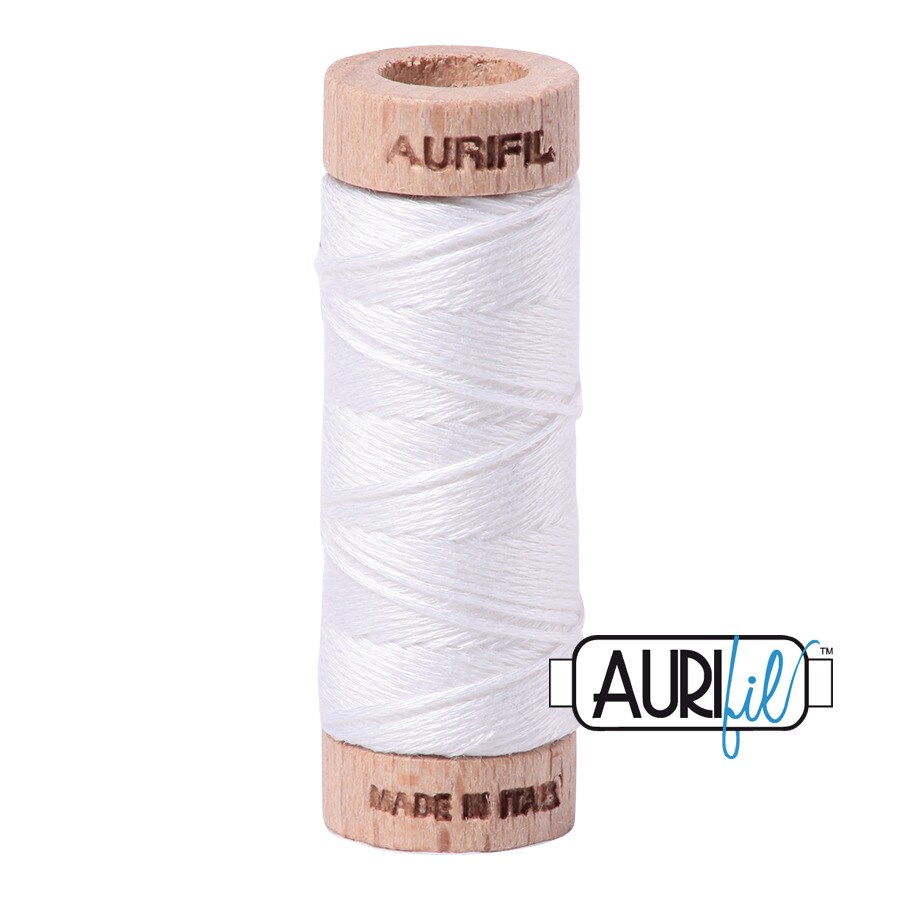 White (2024) | Aurifloss Small Spool (18M / 18Y) | Aurifil Thread