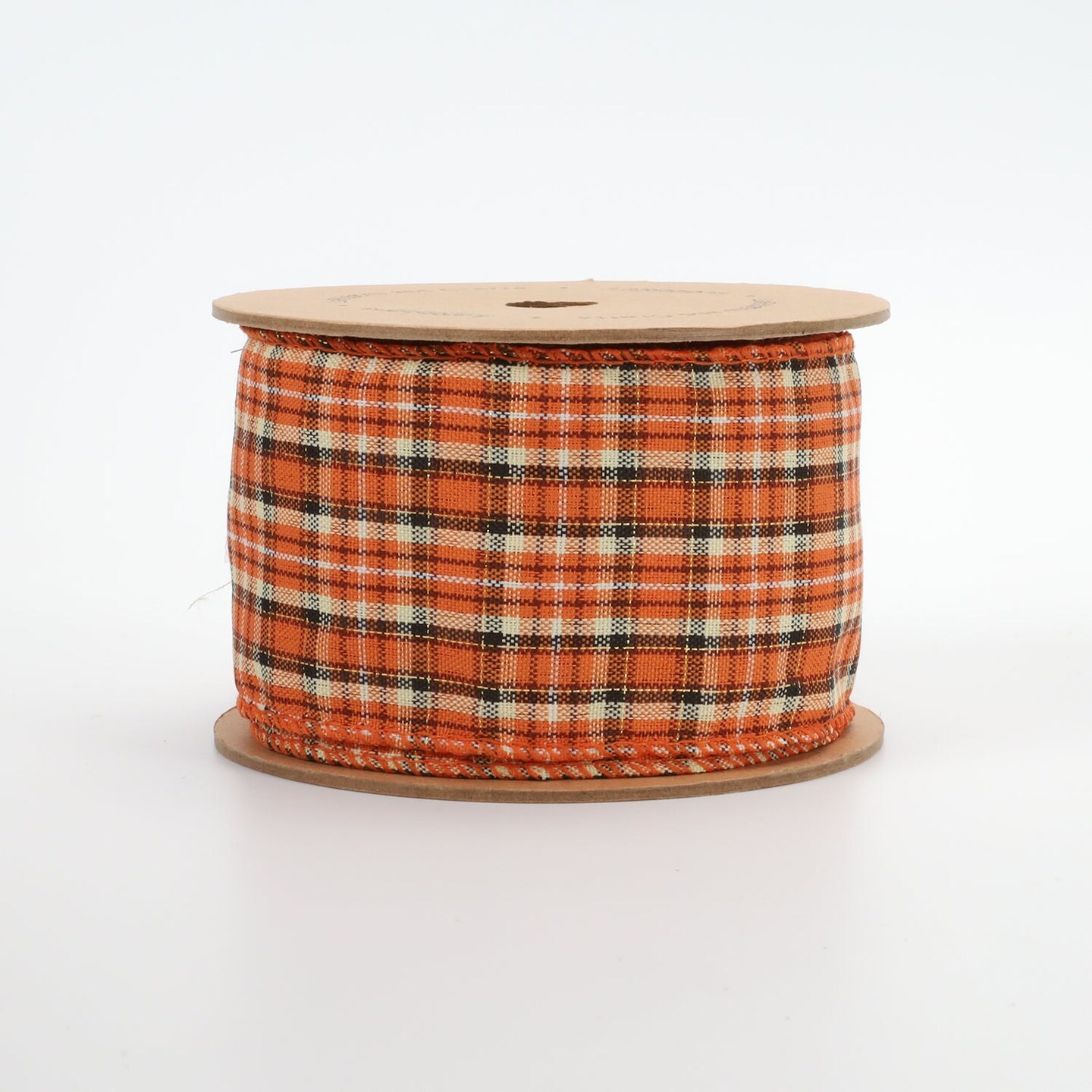 LaRibbons 2 1/2" Wired Ribbon | "Harvest Plaid" Rust/Multi | 10 Yard Roll