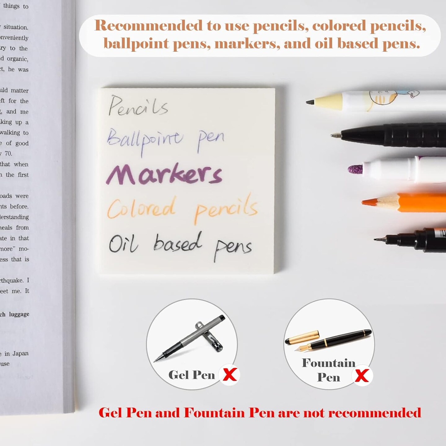 700 Sheets Transparent Sticky Notes, Clear Waterproof See Through Memo Pad, Self-Adhesive Translucent Writable Index Tabs for Annotating Books, Office &#x26; School Study Supplies