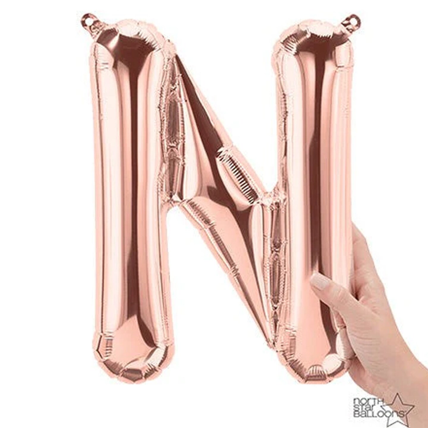 NorthStar Balloons&#xAE; 16 Inch Letter N Rose Gold Air Fill Only