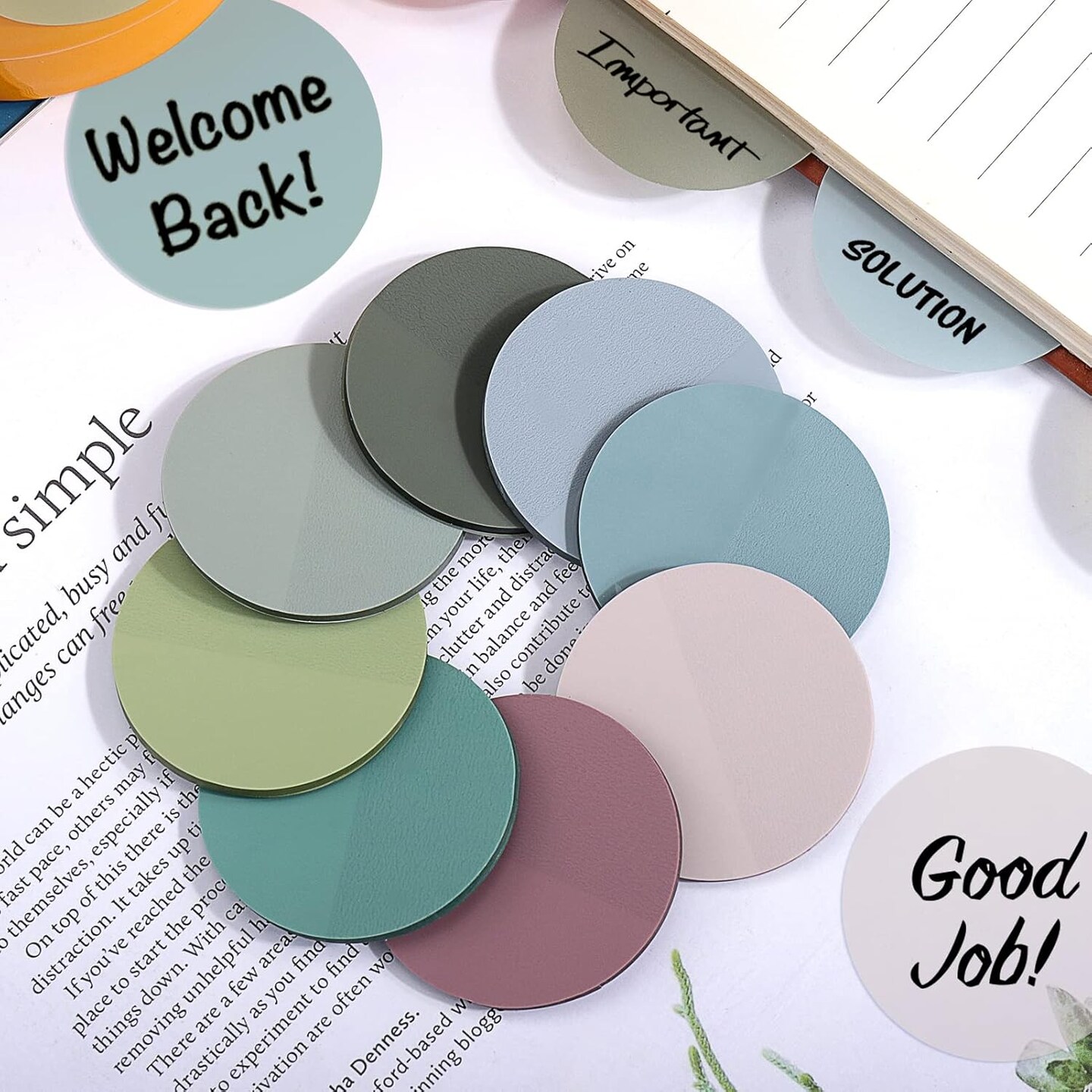 Transparent Sticky Notes, 400Pcs Morandi Cute Round Clear Sticky Tabs, Translucent Book Markers Page Flags Stickers, Bible Journaling Accessories Aesthetic Office School Study Supplies