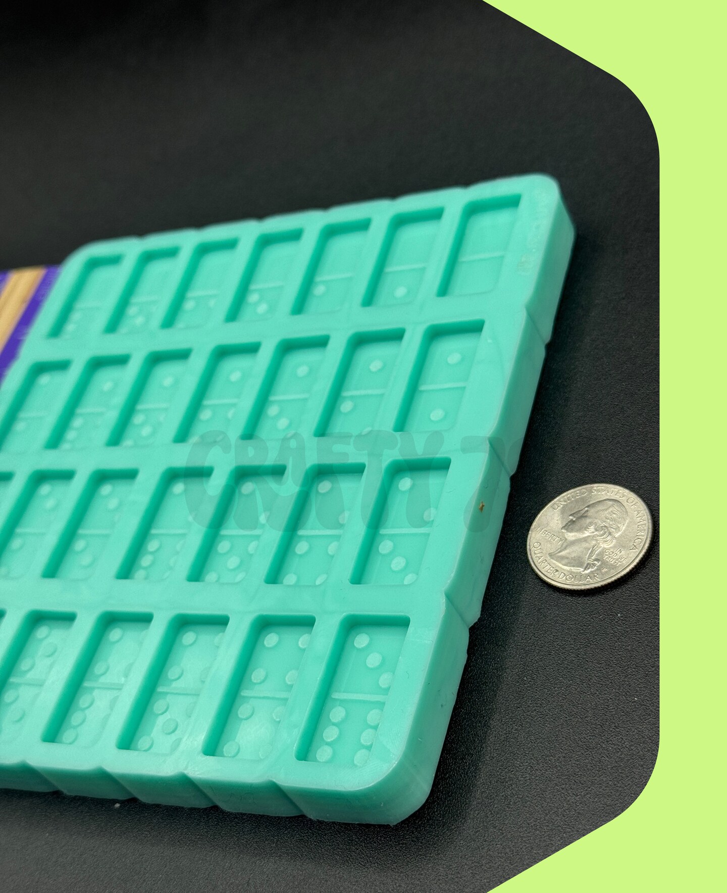 Domino Full Set Small Size 1.2in x .6in Silicone Mold HIGH QUALITY