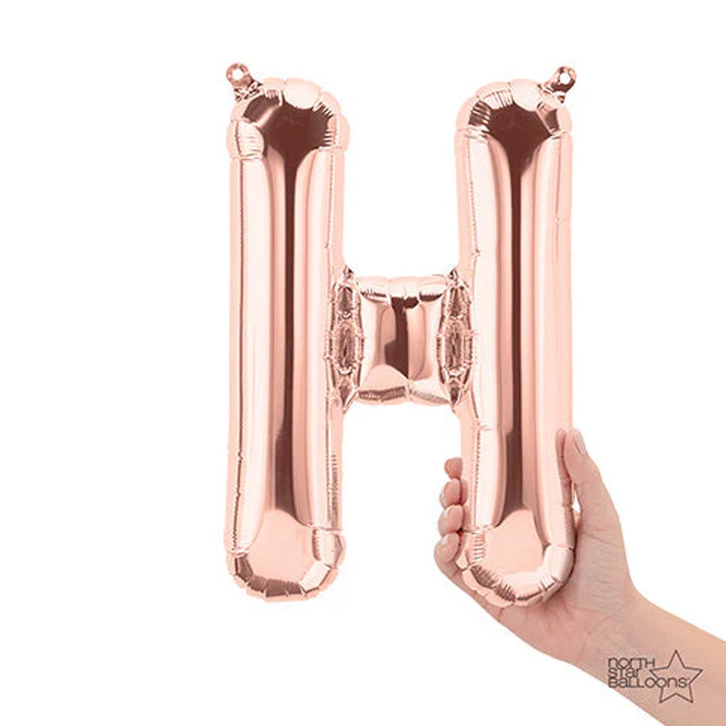 NorthStar Balloons&#xAE; 16 Inch Letter H Rose Gold Air Fill Only