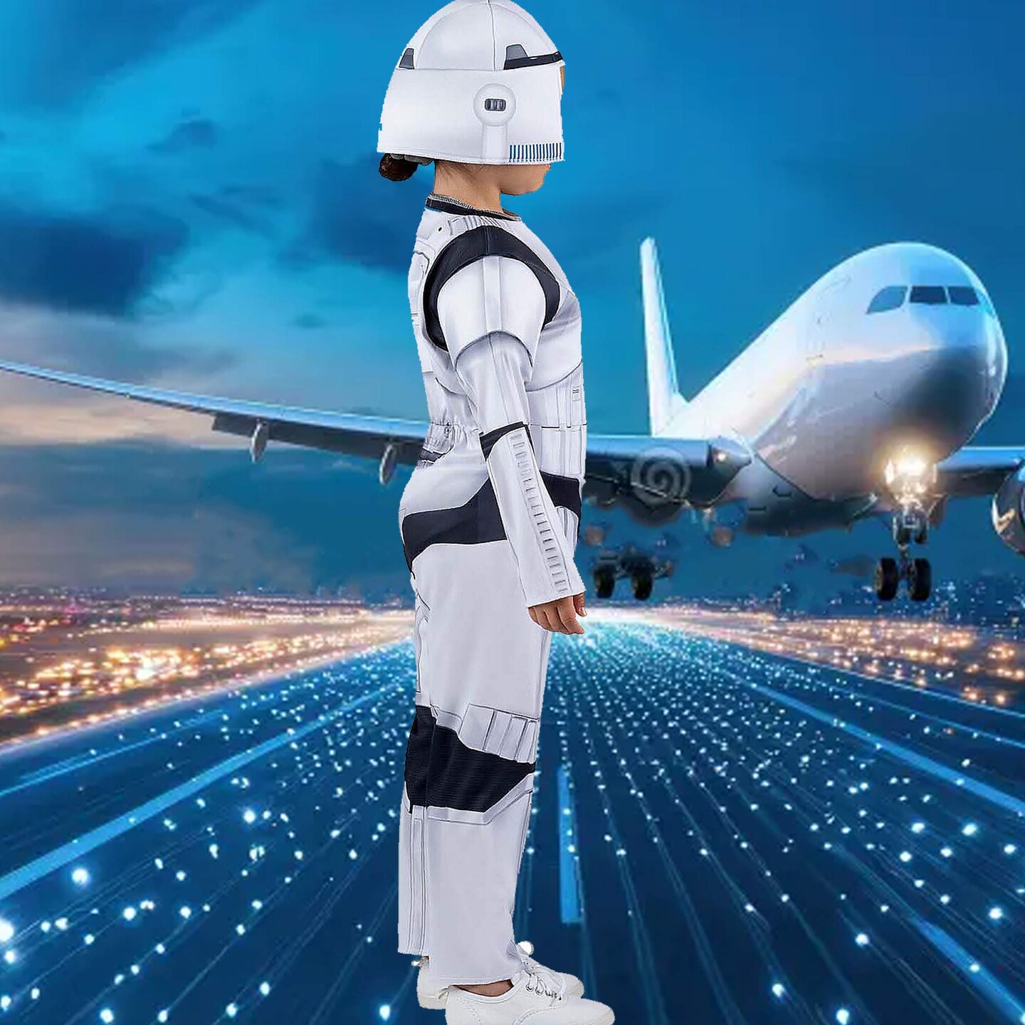 Toddlers Star Wars Stormtrooper Deluxe Costume Jumpsuit and Cap