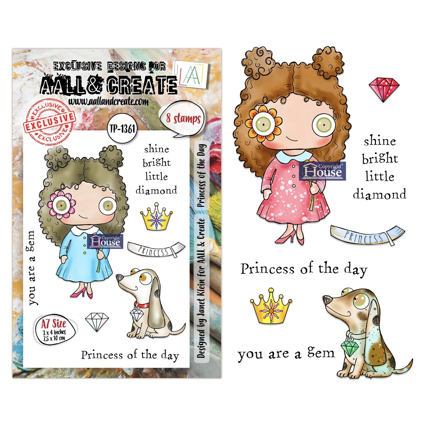 AALL And Create A7 Photopolymer Clear Stamp Set-Princess of the Day
