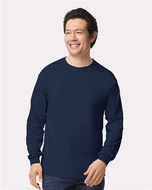 Gildan Ultra Cotton Heavyweight Long Sleeve T-Shirt For Everyday Wear