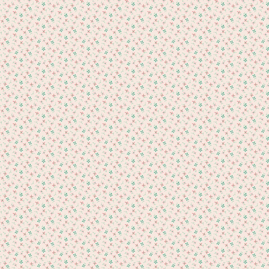 Fabric Riley Blake Lori Holt in Color Latte Wildflowers Berry & Sage by the Quarter Yard C17400-LATTE