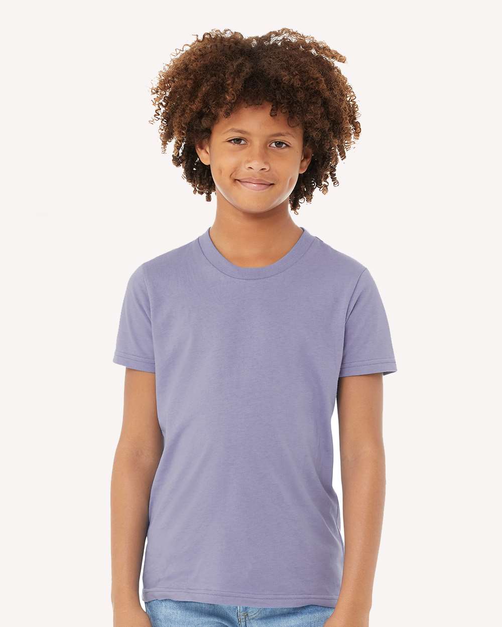 BELLA+CANVAS Youth Short Sleeve Crewneck Jersey Tee Soft Cotton Kids T-Shirt Lightweight School & Custom Print Shirt