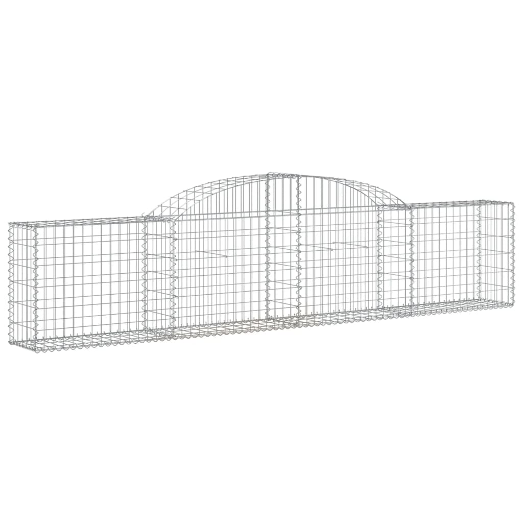 vidaXL Arched Gabion Basket 118.1"x11.8"x23.6"31.5" Galvanized Iron