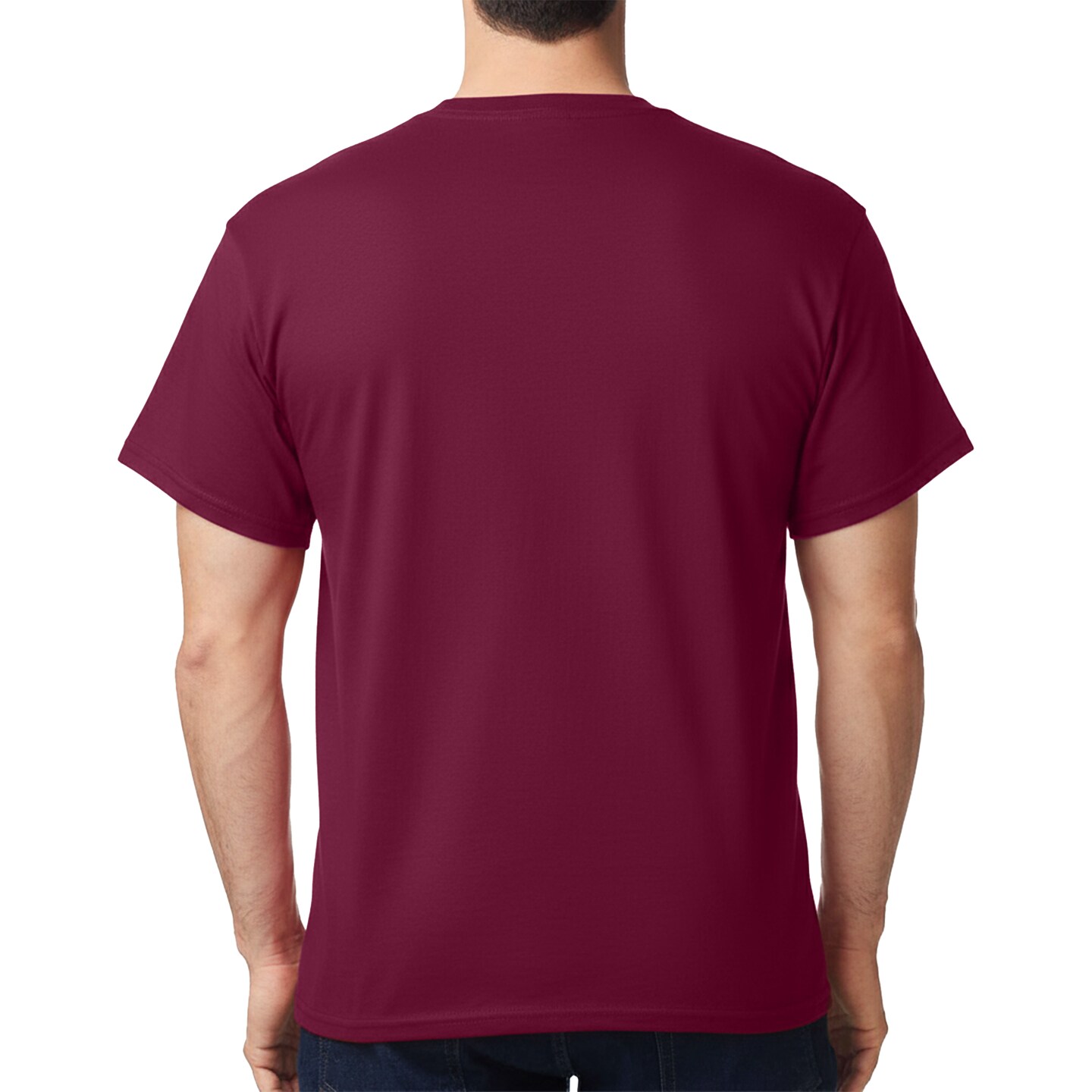 Gildan Unisex Heavy Cotton T-Shirt, Maroon Short Sleeve Crewneck Tee Blanks for DIY Printing
