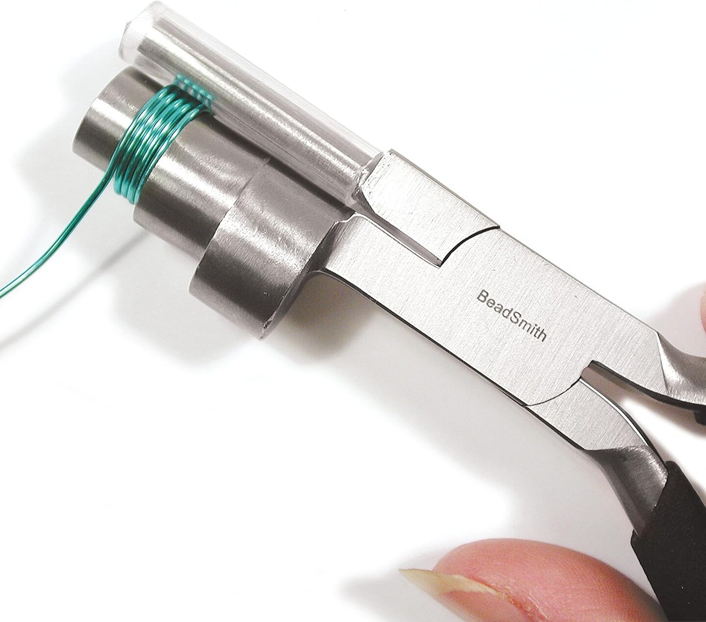 The Beadsmith Big Wrapper Pliers – Multi-Step Wrapping Tool –13, 16 & 20mm Barrels - 7 Inches Long, 1.25” Stainless Steel Jaws, Cushioned Grips – Use to Shape Rings and Make Consistent Sized Loops