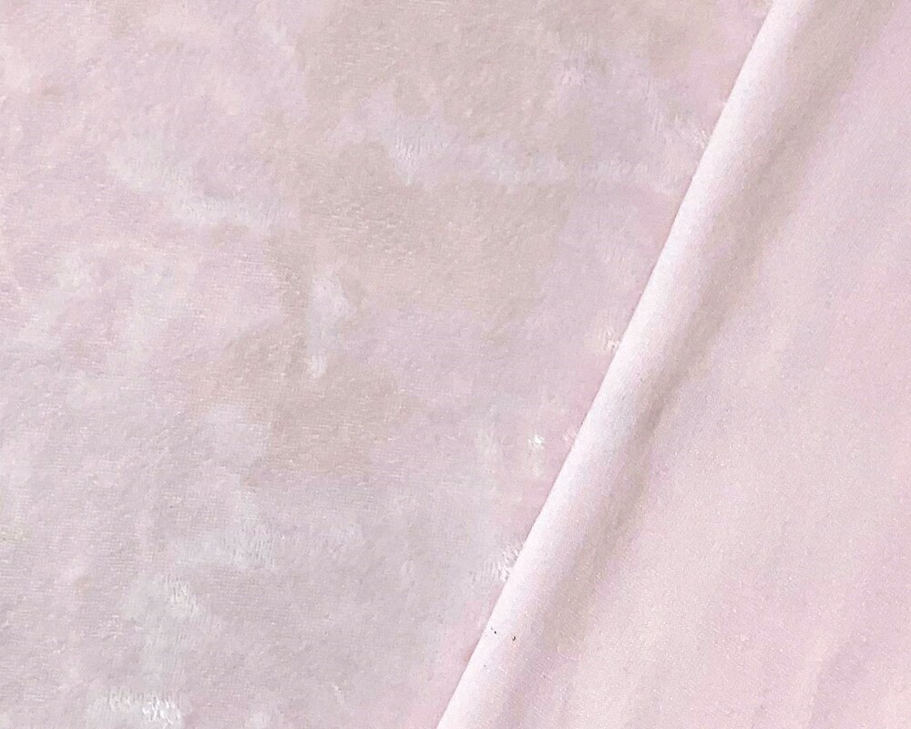 Pink Poly Spandex Stretch Crushed Velvet Knit Fabric By the Yard