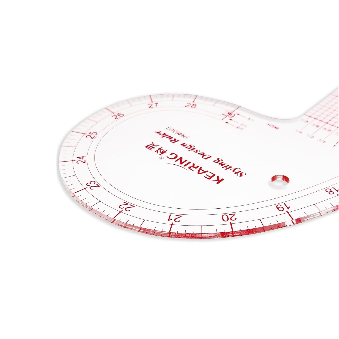 Kearing® 4-in-1 Clear Acrylic French Curve Ruler for Sewing, Pattern Making, Quilting, Fashion Design & Dressmaking