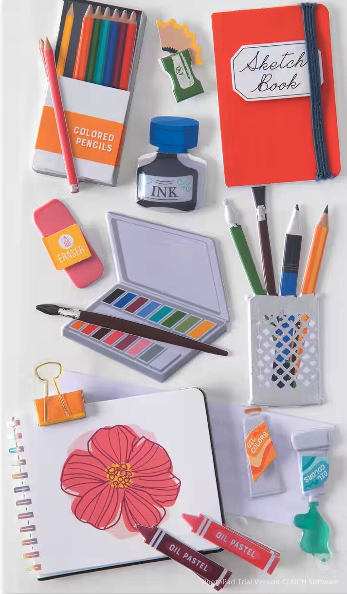 Recollections Drawing Dimensional Stickers