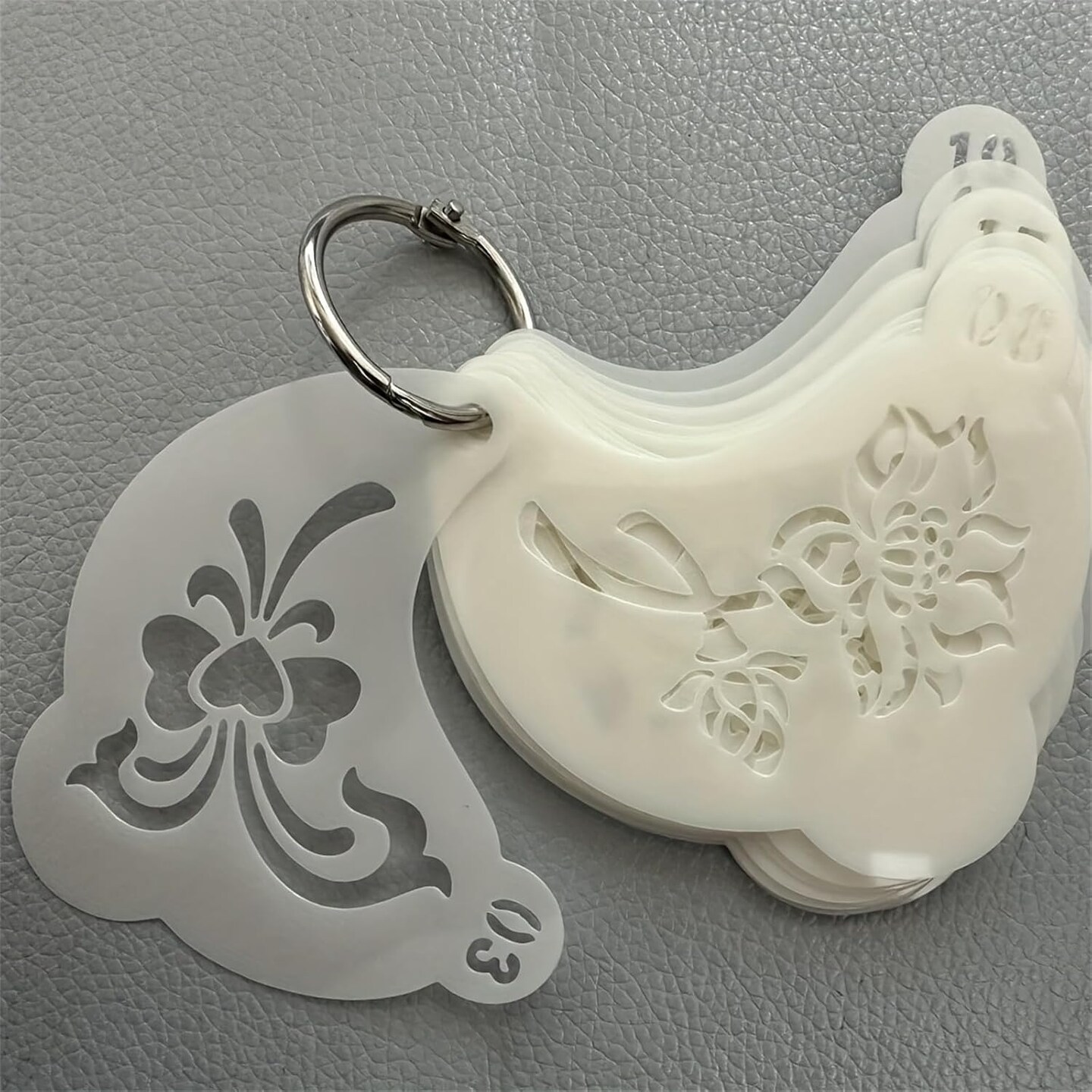 20 Reusable Body Paint Stencils for Party & Festival Makeup(white)