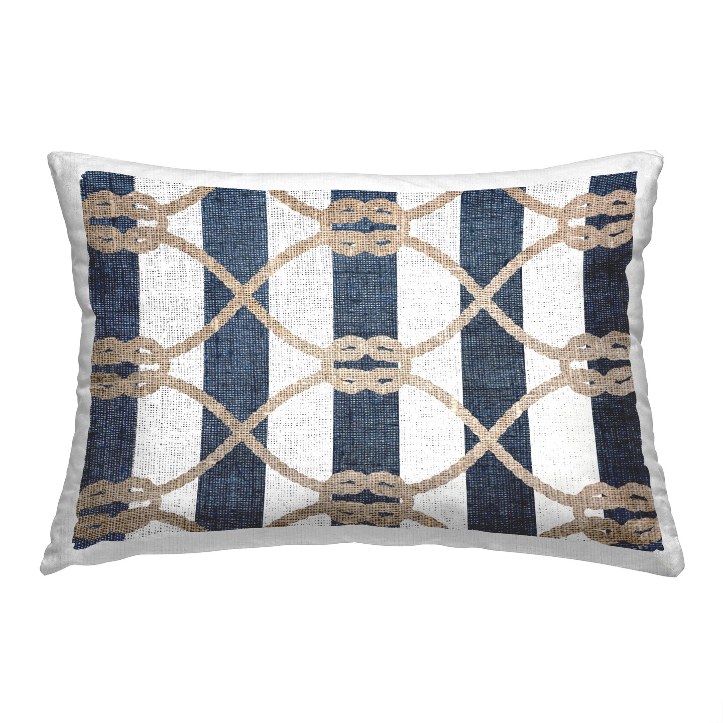 Stupell Industries Maritime Knot Pattern Indoor Pillow, 14 x 7 x 20