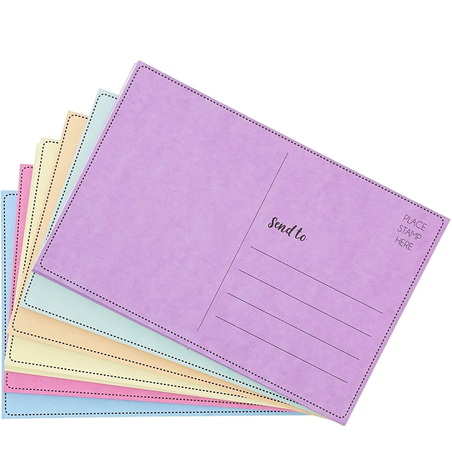 Multicolored Mailable Blank Postcards Pack of 48 – 4 x 6 inches