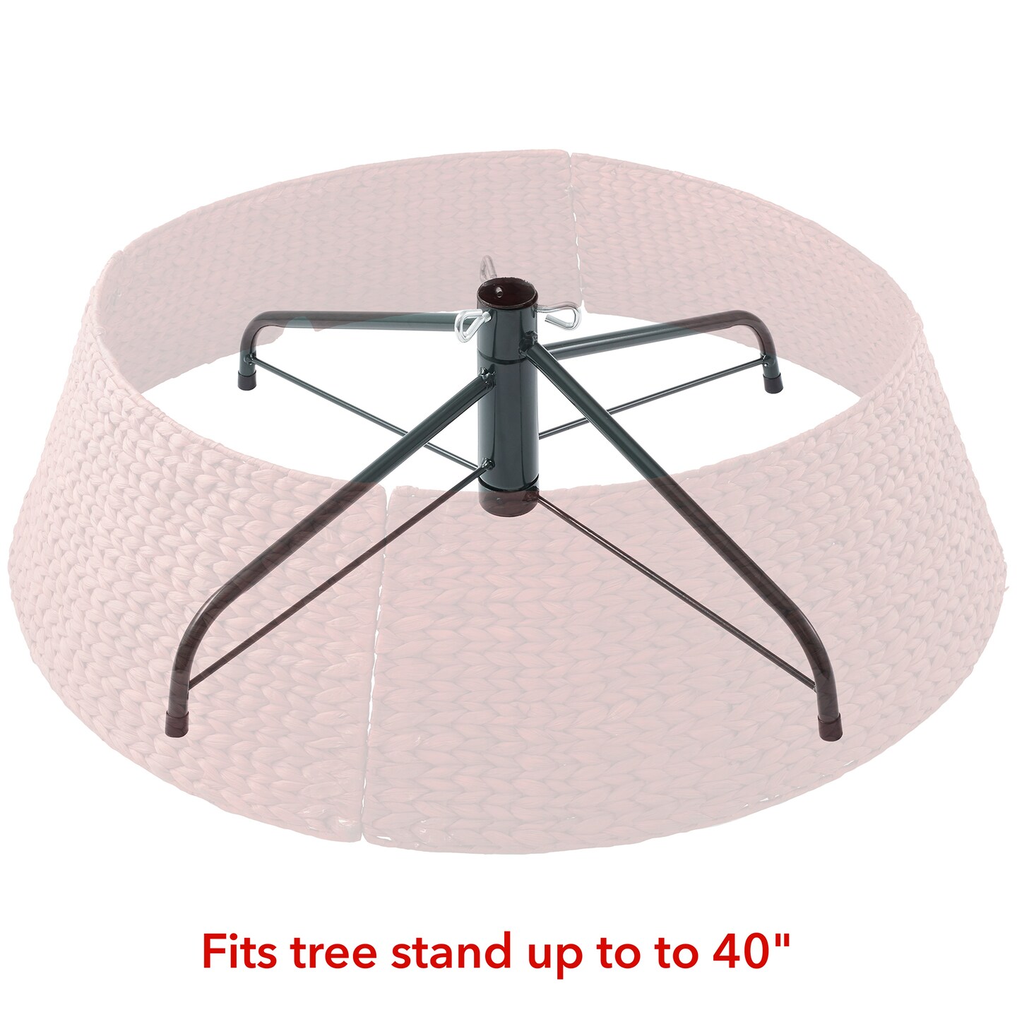 Casafield Christmas Tree Collar, Woven Water Hyacinth Tree Base Cover with Cord Cut Out