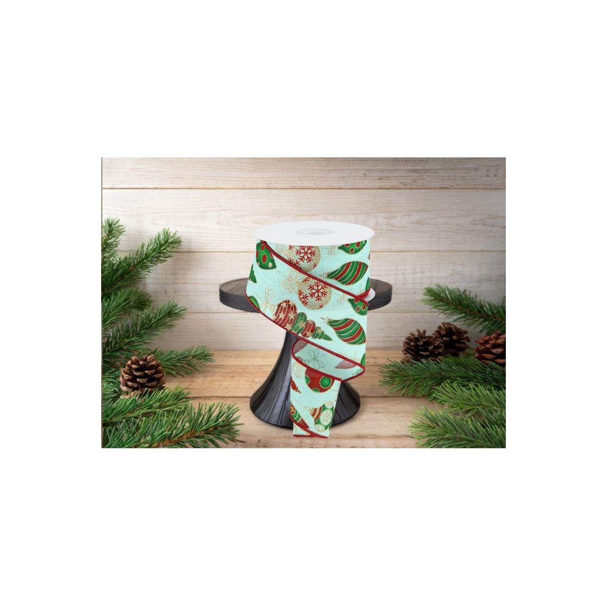 2.5&#x22; Hanging Christmas Ornament Ribbon: Mint Green (10 Yards)