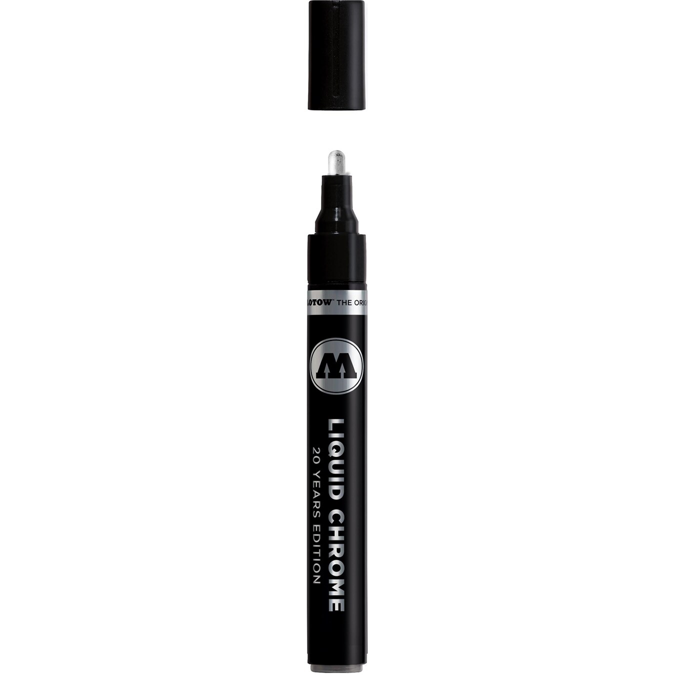 Molotow ONE4ALL Acrylic Paint Pump Marker, 4mm, Liquid Chrome, 1 Each
