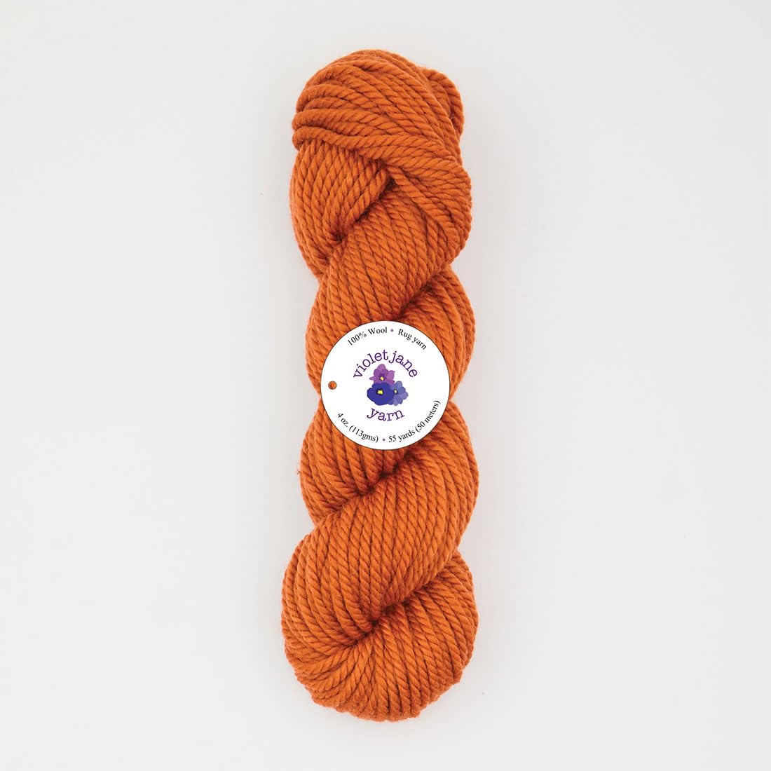 The Oxford Company Violet Jane 100% Solid Wool Rug Yarn 4 Oz. Skein (approx. 55 yds)