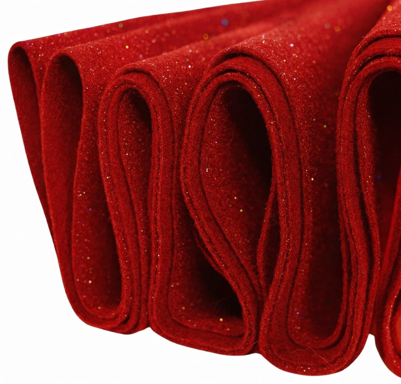 FabricLA Glitter Felt Fabric by The Yard – 60 Inch Wide Sparkly Felt, Non-Shedding Mess-Free Glitter Fabric for Crafts, Costumes & Decor – Easy Cut & Sew