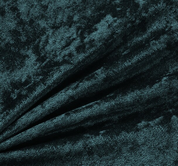 1 Yard Crushed Panne Velour Hunter Green 58/60" Wide Polyester Stretch Fabric for Dresses & Decor