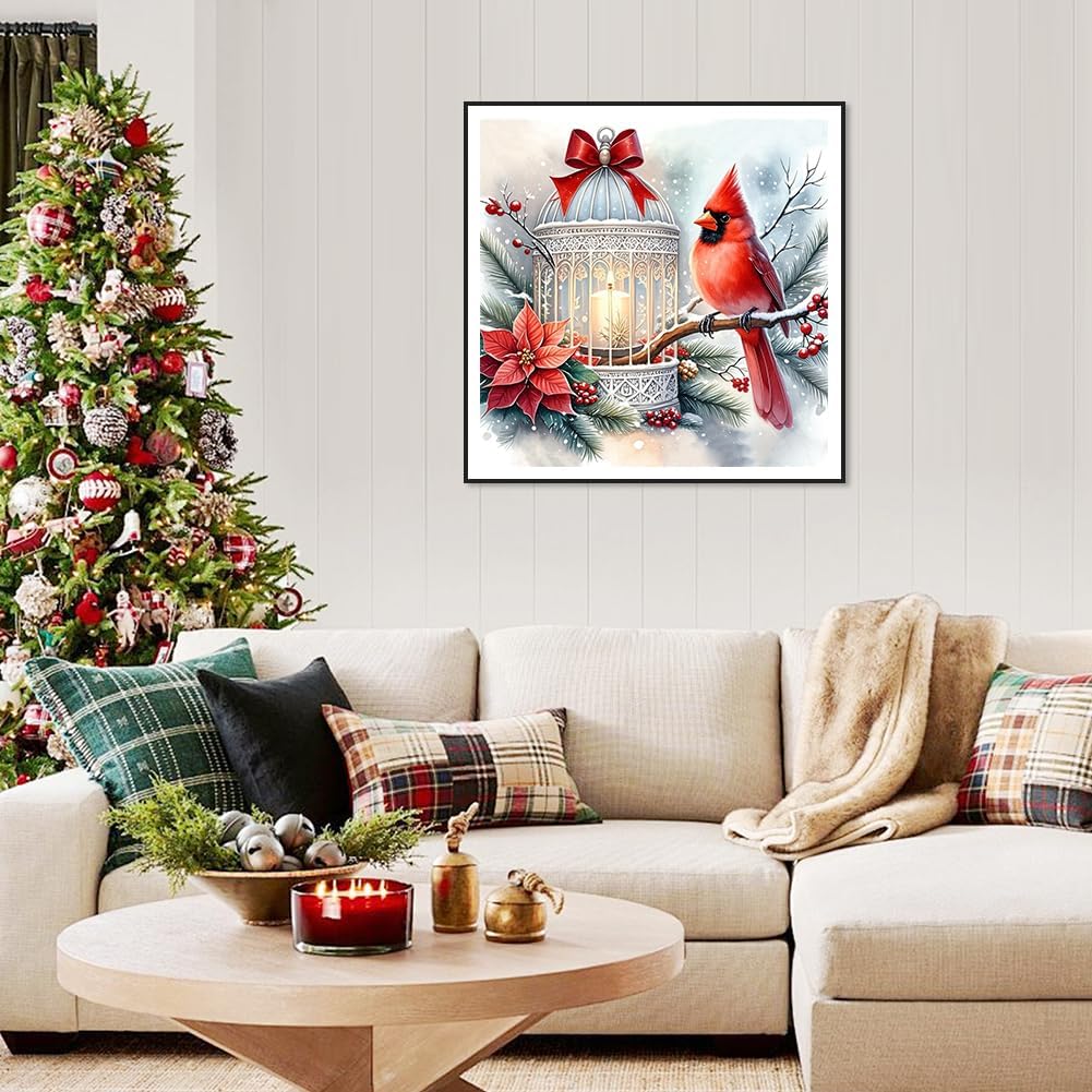 Cardinal Diamond Painting Kits for Adults, Diamond Art Kits (12x12 inch)